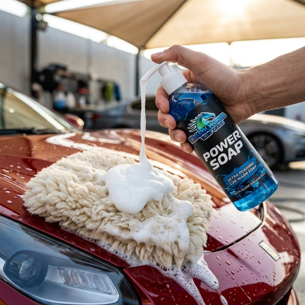 Dark Horse Power Soap - Realistic Car Wash Scene