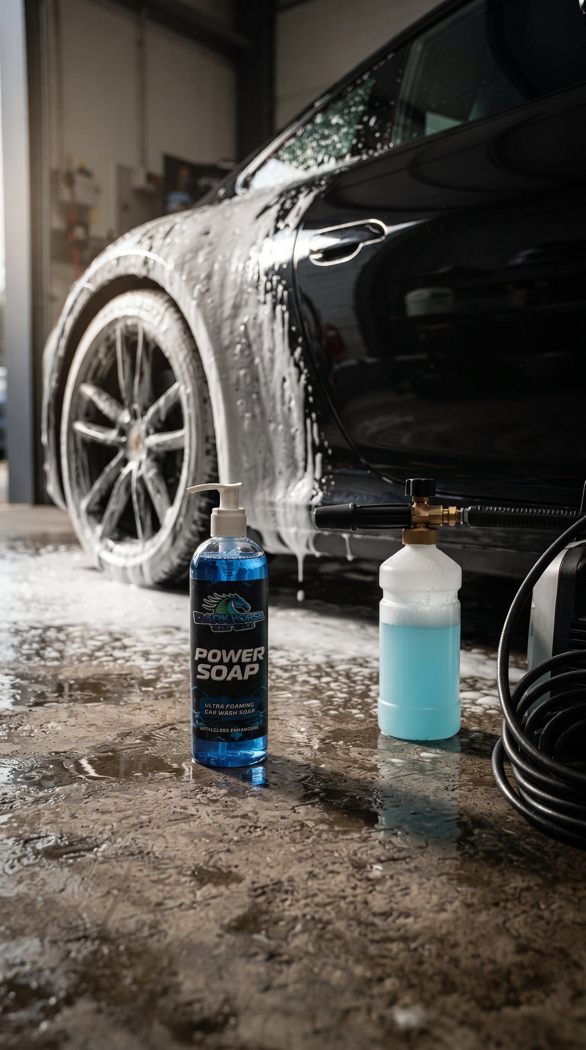 Dark Horse Power Soap - Realistic Car Wash Scene