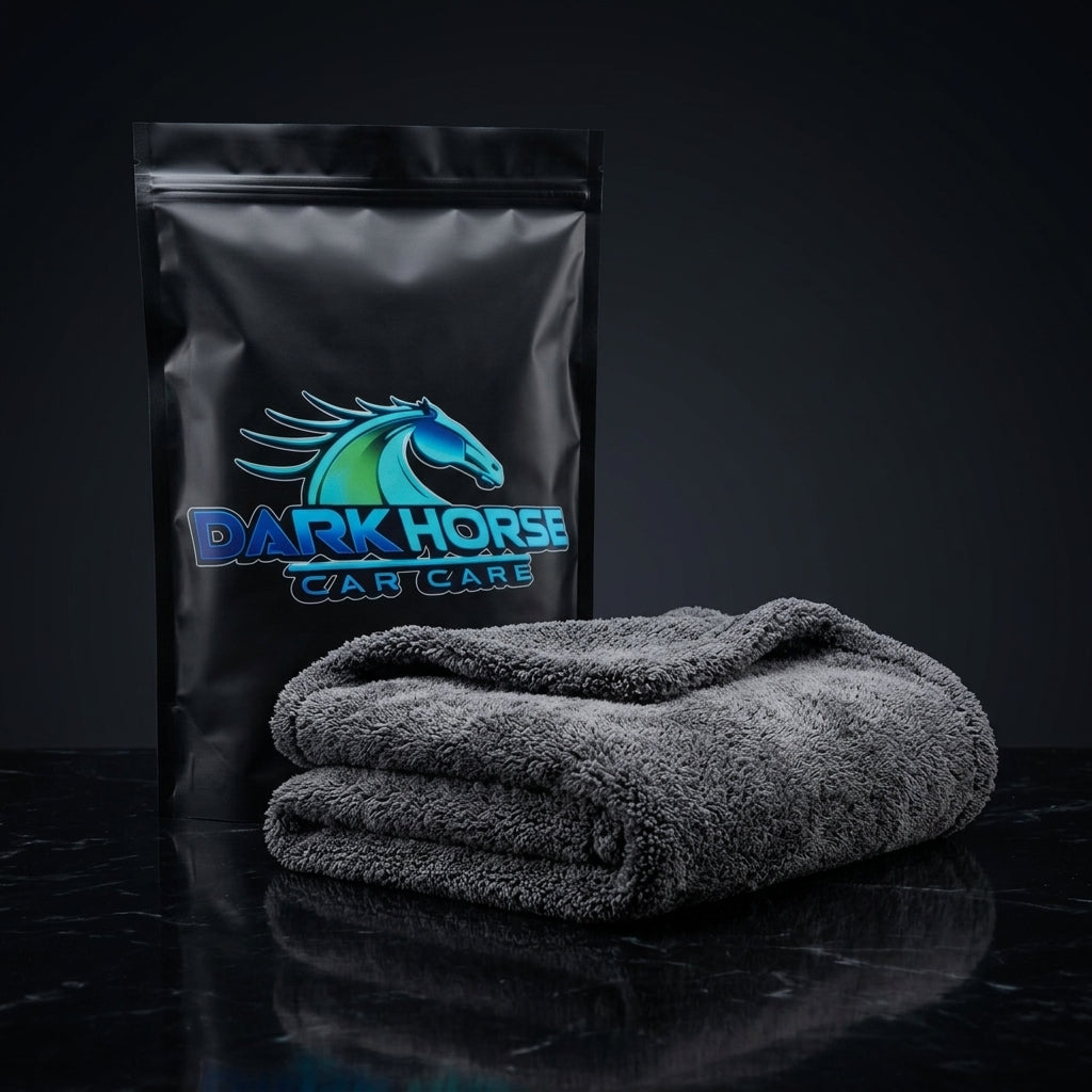 Dark Horse Drying Towel - Hero shot on dark gradient